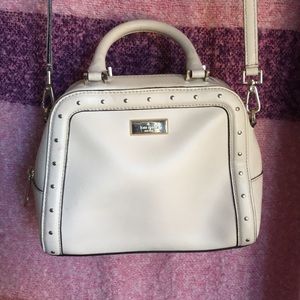 Kate Spade Leather Cream Crossbody Bag w/ Studs